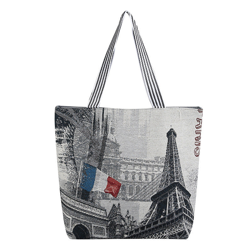 Cloth Bag Elephant Pattern Female Bag Shoulder Bag Shopping Bag