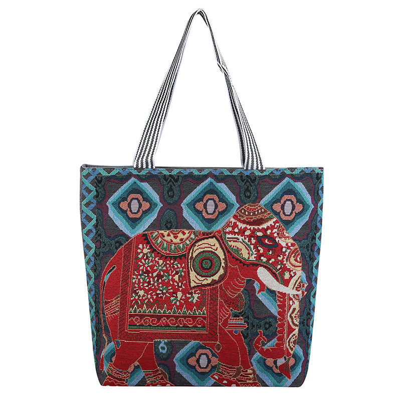 Cloth Bag Elephant Pattern Female Bag Shoulder Bag Shopping Bag