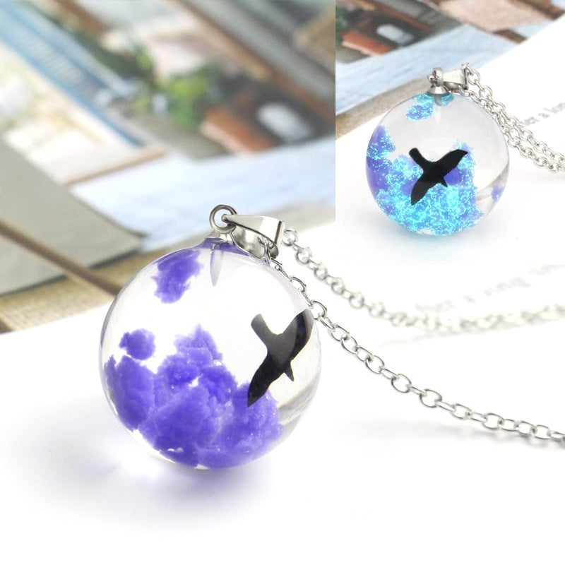 Baiyun necklace resin time gemstone clavicle chain