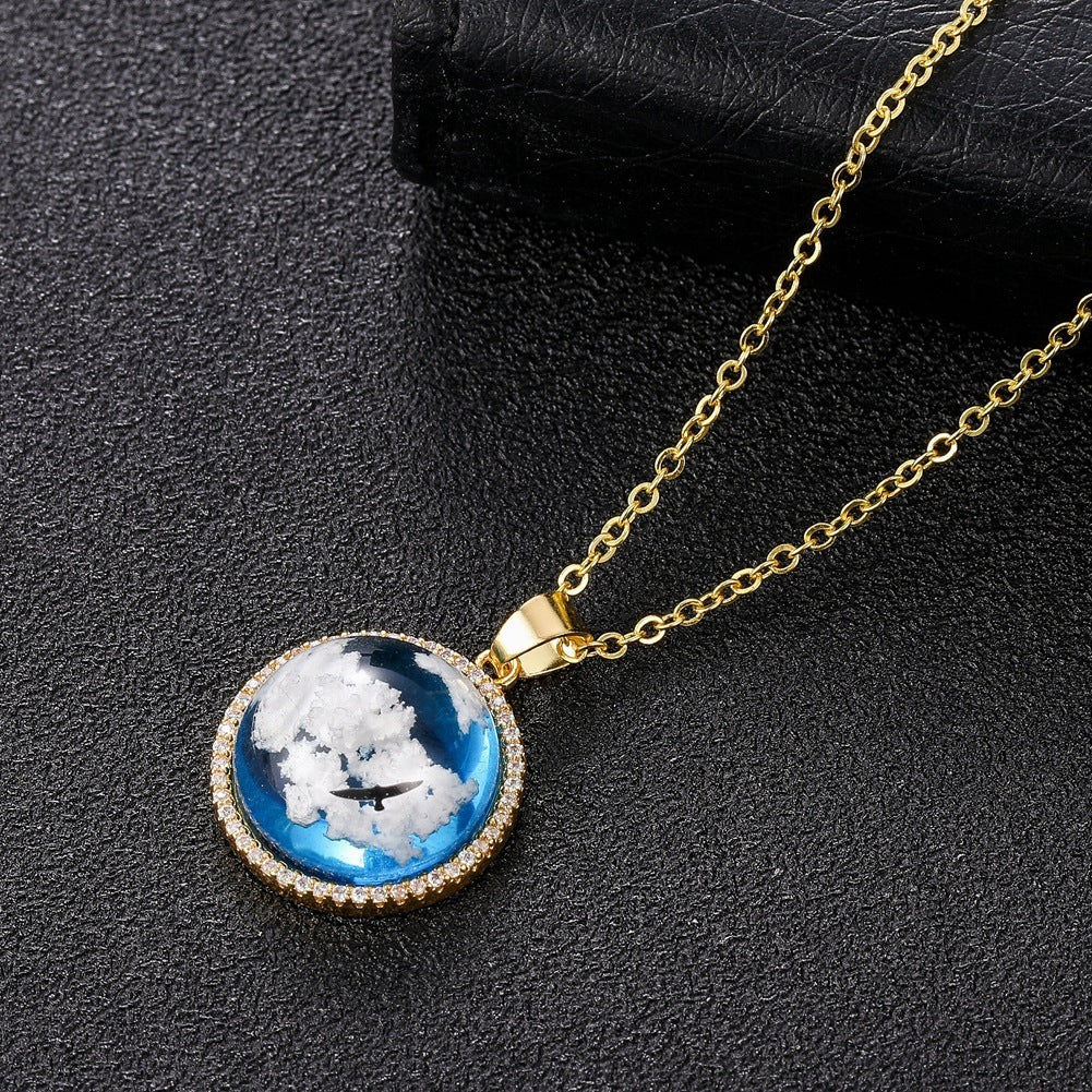 Baiyun necklace resin time gemstone clavicle chain